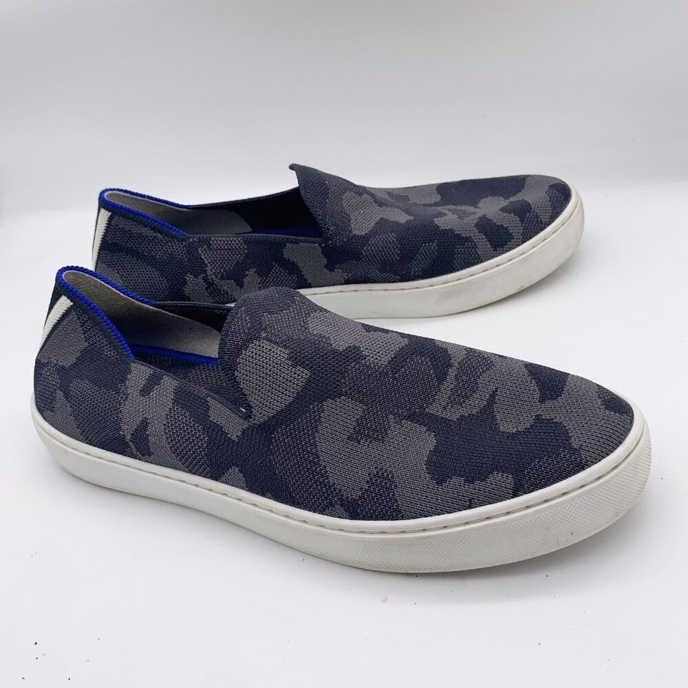 Rothy's Womens The Original Slip On Sneaker Grey Camo Camo Sneakers Size 9.5